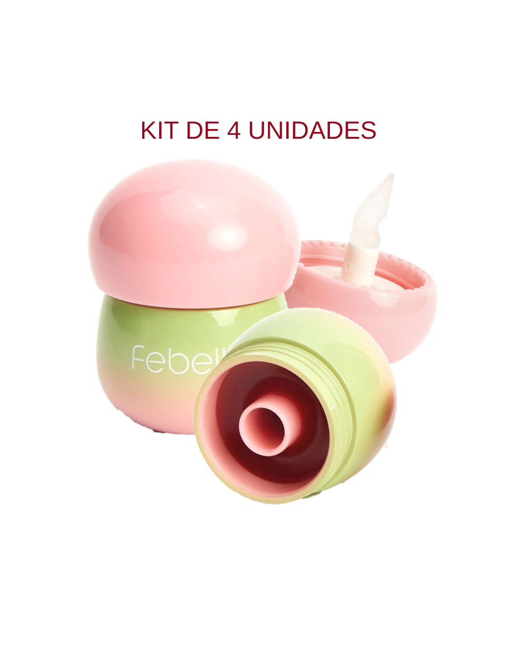 Kit de 4 uni lip gloss - Febella