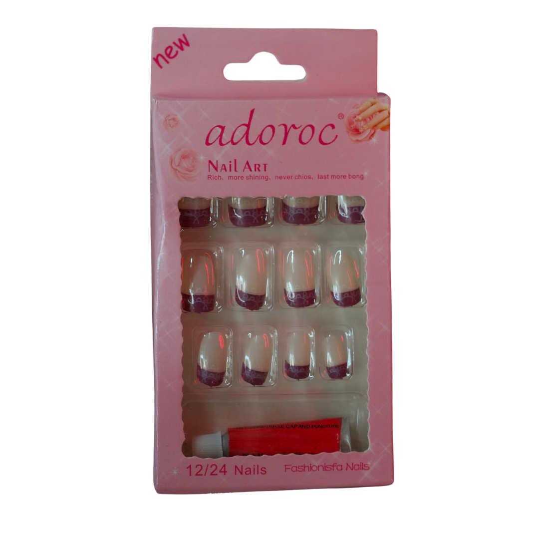 Press On Nails, Con Pegamento