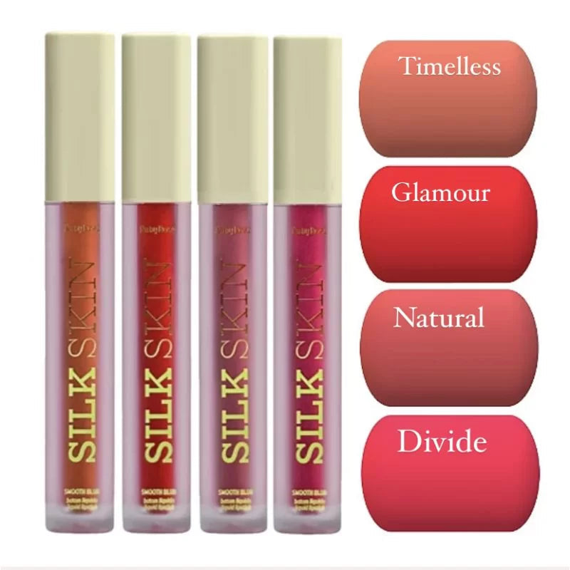 KIT de 4 Labiales Liquido Smooth Blur G1- Silk Skin Rubyrose