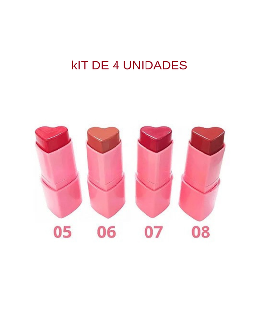 Kit de 4 uni rubor corazón GA - Lua & Neve