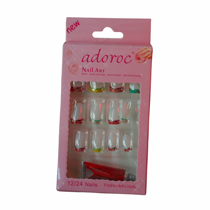 Press On Nails, Con Pegamento