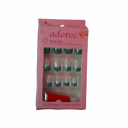 Press On Nails, Con Pegamento