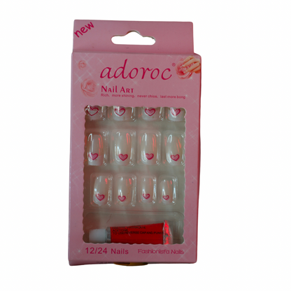 Press On Nails, Con Pegamento