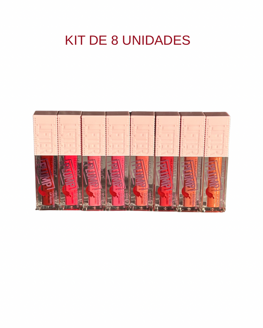 Kit de 8 unidades Lip Gloss Plump - Hudavioji