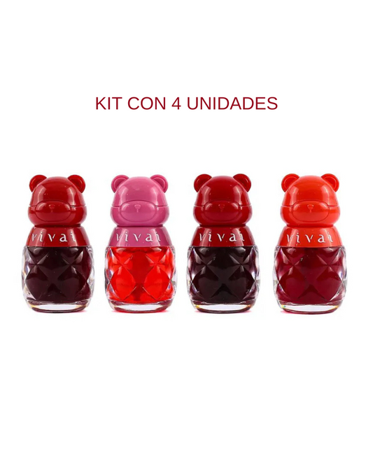 Kit de 4 Unidades Lip tint teddy - Vivai